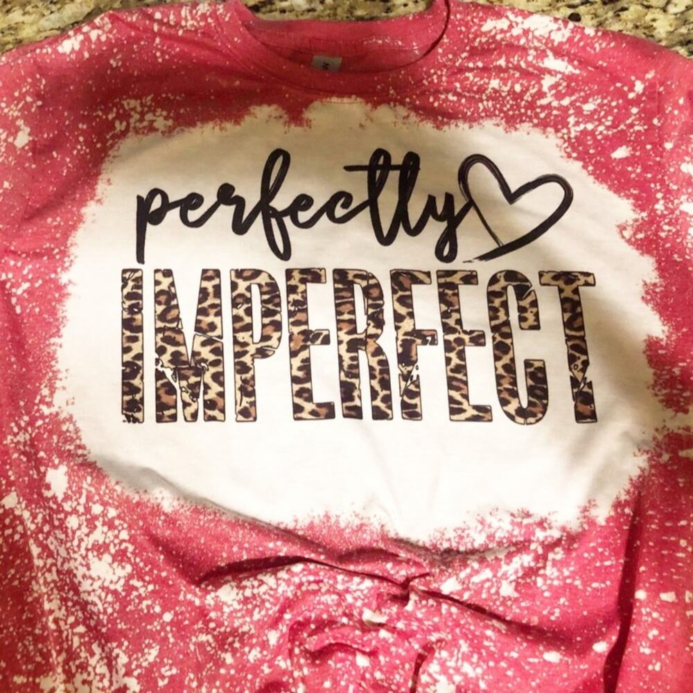 Perfectly Imperfect Leopard Bleach Dye Handmade Graphic Tee